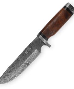 Alternative view of Custom Damascus Hunting Knife - Beautiful Bowie Knife -