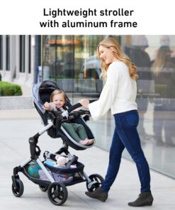 Graco Modes Nest Travel System, Includes Baby Stroller with Height Adjustable Reversible Seat, Pram Mode, Lightweight Aluminum Frame and SnugRide 35 Lite Elite Infant Car Seat, Sullivan Modes Nest w/ Height-Adjustable Seat 32 8103A11cR2L