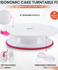 RFAQK 700PCs Cake Decorating Supplies Kit with Baking Supplies- Cake Decorating Tools with Springform Pans, Cake Leveler, Cake Turntable, Numbered Piping Tips, Icing Spatulas, Fondant Tools and More 20 8104Atl9b L