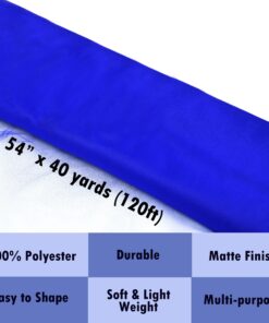 Craft And Party, Royal Blue Fabric Tulle Roll 54 Inch by 40 Yards (120 ft) Fabric Tulle Bolt for DIY Tutu Skirt, Wedding and Decoration (Royal Blue) 54" x 40 yards 21 8104CKCbSL