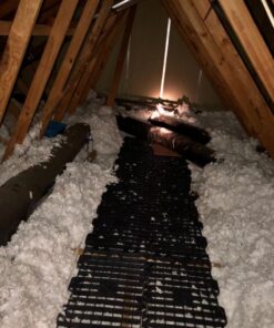 USA SEALING Attic Dek Flooring Storage System, Walking Deck Pallet Boards for Attic, Easy Installation Floor System for Garage, Roof and More, 4 Panels Included - Black 4pk - Universal 29 8106Ch1HZ1L