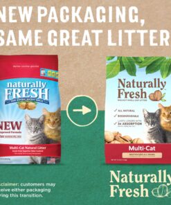 Naturally Fresh Cat Litter - Walnut-Based Quick-Clumping Kitty Litter, Unscented, Multi-Cat, 14 lb Multi-Cat Unscented 19 8106N3KehyL
