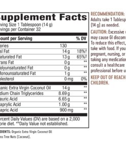 Nature's Way Organic Extra Virgin Coconut Oil, Pure Source of MCTs, Cold-Pressed, 32 Oz. 2 Pound (Pack of 1) 25 8107H3hd54L