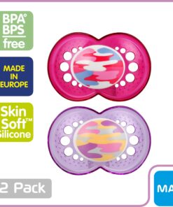 MAM Camo Sterilizing Pacifier Case, 16 Plus Months, Baby Girl, Best for Breastfed Babies, Storage Case, 3 Piece, 2 Count 2-Pack 20 8107cWUcxKL