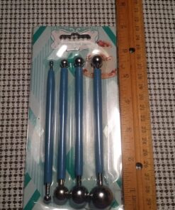 Evwoge 4pcs Ball Repairing Stick Embossing Stylus Modelling Dotting Sculpting Tools Double Ended Cake Decoration Tools, Ball Caulking Finisher Ceramic Tile Glue Gap Scraping Tool 16 8108eKIlgPL