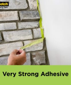 Scotch Painter's Tape Rough Surface Extra Strength Painter's Tape, Green, Tape Protects Surfaces and Removes Easily, Rough Surface Painting Tape for Indoor and Outdoor Use, 1.41 Inches x 60.1 Yards, 1 Roll 29 810A9UKKx4L
