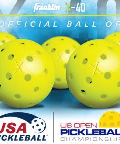 Franklin Sports Outdoor Pickleballs - X-40 Pickleball Balls - USA Pickleball (USAPA) Approved - Official US Open Ball - 3 Packs, 12 Packs, 36 Pickleball Buckets, 100 + 400 Bulk Packs of Pickleballs Optic Yellow 3 Pack 20 810AA8ROG L