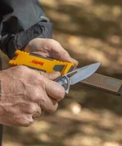 Smith's DCS4 4” Diamond Combination Sharpener - Double Sided Stone - Outdoor Field Knife Sharpener - Fish Hook & Pointed Tools Micro Sharpener - Lightweight, Compact, Handheld Bench Stone 16 810AnumZDzL 1