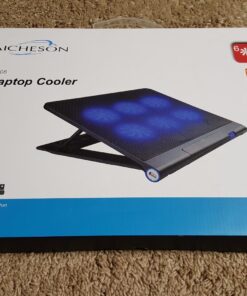 AICHESON Laptop Cooling Pad 2 1000RPM Fans Portable Computer Cooler, Blue LEDs, S007 68 810BKljZw1L