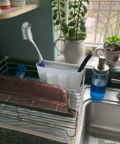 Neat-O Stainless Steel Rustproof Dish Drying Rack with Cutlery Holder and Board 30 810BaZ0KSbL