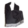 SCARF_TRADINGINC® Large Soft 100% Twill Pashmina Scarf Shawl Wrap Black 2 810C96fCD6L