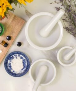 HIC Kitchen Mortar and Pestle Set, Fine-White Porcelain, 3 Sizes, Grinding, Spice Crusher, Pill Grinder, Nut Butter, Herb Paste Maker, Heat Resistant, Lead-Free, Cadmium-Free, Dishwasher Safe 9 810CVoTJf7L