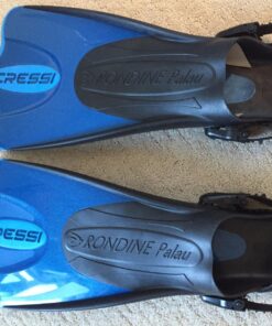 Cressi Palau Short Fins with Mesh Bag Snorkel Packages - Blue, Size - LGXLG 13 810E UcwavL