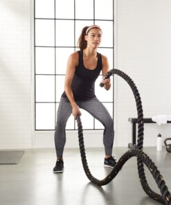Amazon Basics Battle Exercise Training Rope - 30/40/50 Foot Lengths, 1.5/2 Inch Widths 30 ft. x 1.5 in. 20 810FTQM3csL