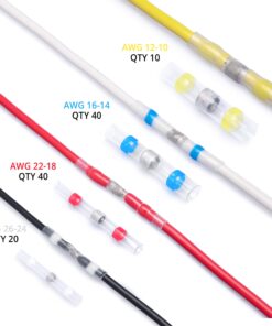 Wirefy 110 PCS Solder Seal Wire Connectors Kit - Heat Shrink Solder Butt Connectors - Waterproof Solder Sleeves - Self Soldering Wire Connectors - Set 26-10 AWG 110 PCS Kit 16 810FnzVkzAL