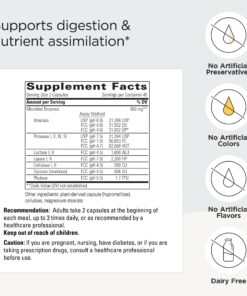 Integrative Therapeutics - Similase - Physician Developed Digestive Enzymes for Women and Men - Vegan - 180 Vegetable Capsules 180 Count (Pack of 1) 7 810G3YjqAIL