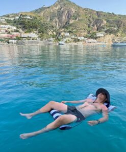 Aqua Original 4-in-1 Monterey Hammock Pool Float & Water Hammock – Multi-Purpose, Inflatable Pool Floats for Adults – Patented Thick, Non-Stick PVC Material Blue Navy - Hammock 34 810JEBG1J5L