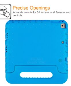 Fintie Case for iPad 6th Generation 2018 / iPad 5th Generation 2017 / iPad Air 2 / iPad Air (9.7 Inch) - Kiddie Series Light Weight Shock Proof Convertible Handle Stand Cover Kids Friendly, Blue 19 810KibXll9L
