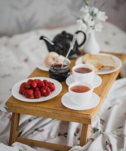 Francois et Mimi Bamboo Multi-Position Adjustable Serving Bed Tray with Drawer (Bamboo 22", Natural) 26 810Kru9wY6L