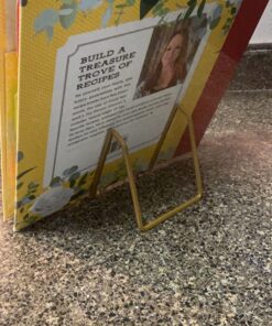 Tripar 4-Inch Metal Gold Plated Square Book Holder/Stand, Wire Mini Easel, Small Photo Stands for Table, Display for Picture Frames, Plaques, & Plates 1 26 810Liu7ISHL