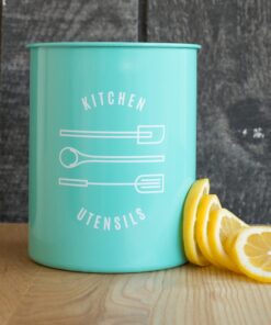 Now Designs Powder-Coated Steel Utensil Crock, Turquoise 26 810Nip0WUUL