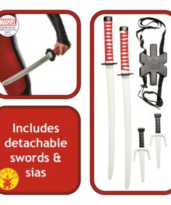 Alternative view of Rubie's Costume Accessory Classic Deadpool Weapon Set Weapon Kit Black/Red