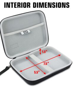 USA GEAR Hard Shell Electronic Organizer Travel Case 7.5 Inch - GPS Cases with Accessory Pocket and Water Resistant Exterior Compatible with Garmin GPS, Chargers, and More Electronics - Black 17 810OzPTslQL