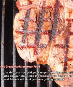 Dracarys 18" Cast Iron Cooking Grate Grids Round Accessories for Large Big Green Egg,Kamado Joe Classic Vision Grill VGKSS-CC2,B-11N1A1-Y2A Any 18" Grill 18 inch 11 810PQQNRbUL