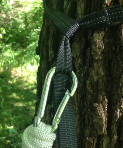 OuterEQ Portable Parachute Nylon Fabric Travel Camping Hammock Blue/Grey Approx 275cm x 140cm 13 810R4QMifEL