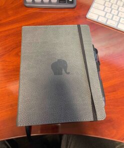 Dingbats A5 Wildlife Notebook Journal Hardcover, Cream 100gsm Ink-Proof Paper, 6.1 x 8.5 inches, 192 pages (Gray Elephant, Lined) Gray Elephant 23 810R5ONuomL