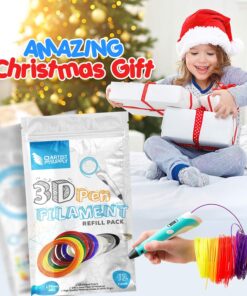 3D Pen Filament Refills - 1.75mm ABS Printer Refill Pack - 240 Linear Feet in 20 Foot Lengths Per Color - 80 Stencil E-Book & Bonus Glow in The Dark Color Included by 3D Artist Supply 14 810R9MBu0nL