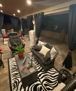 Pillow Perfect Outdoor/Indoor Pompeii Tufted Seat Cushions (Round Back), 19" x 19", Red, 2 Pack Round Corner - 19" x 19" Pillow 37 810RnSVQy0L