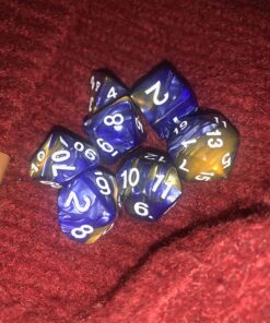 CiaraQ Polyhedral Dice Set (35 Pieces) with Black Pouches, 5 Complete Double-Colors Dice Sets of D4 D6 D8 D10 D% D12 D20 Compatible with Dungeons and Dragons DND RPG MTG Table Games 35pcs 51 810SyDzZ3FL