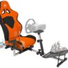 OpenWheeler GEN3 Racing Wheel Simulator Stand Cockpit Orange on Black, Video Game Controller, Fits All Logitech G923, G920, Thrustmaster, Fanatec Wheels, Compatible with Xbox One, PS4, PC Platforms. 48 810T6TS7sL