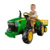 Peg Perego John Deere Ground Force Tractor with Trailer Standard 2 810UpRxkd3L