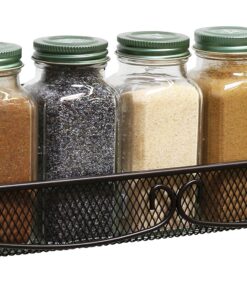 Deco Brothers 2 Pack Wall Mount Single Tier Mesh Spice Rack, Bronze 20 810Upu228hL