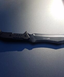 MTech USA – Fixed Blade Knife – Black Stainless Steel Blade with Black Carved G10 Handle, Full Tang, Includes 1680D Nylon Sheath - Hunting, Camping, Survival, Tactical, EDC – MT-20-39 57 810Veu4ustL