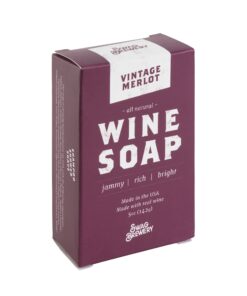 Swag Brewery Vintage Merlot WINE SOAP | Great Gift for Women, Birthdays, Wives, Men, and All Wine Lovers | All Natural + Made in USA | Funny Bath and Relaxation Accessories Vintage Merlot (Wine) 10 810WKyHiiAL