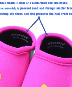 SUIEK Baby Boys Girls Swim Water Shoes Toddler Sandals for Pool Beach 6-12 Months Infant Rose Red 18 810X h61PL