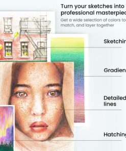 ARTEZA Colored Pencils for Adult Coloring, 72 Drawing Pencils with Soft Wax-Based Cores, Professional Art Supplies, Vibrant Pencil Set in Tin for Beginners and Pro Artists 72 Count (Pack of 1) 30 810Z4jnw4L