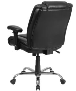 Flash Furniture HERCULES Series Big & Tall 400 lb. Rated Black LeatherSoft Ergonomic Task Office Chair with Chrome Base and Adjustable Arms 1 27 810Zmswlq1L