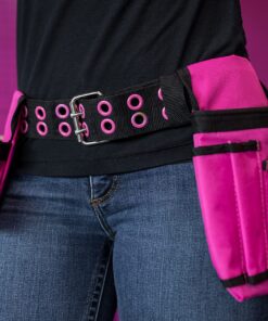 The Orignal Pink Box 2-Pouch 10-Pocket Canvas Tool Belt with Hammer Loop, and Adjustable Waist, Pink 27 810ae5YKL