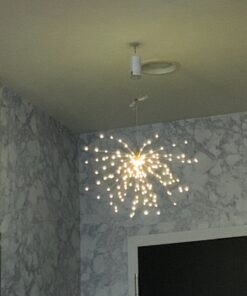 200LED Hanging Sphere Lights, Battery Operated Starburst Lights, 8 Modes Dimmable Remote Control, Waterproof Fairy Lights, Copper Wire Lights, Indoors Outdoors Christmas Decoration (Warm White) 1 Pack Warm White 26 810dLN1tuML