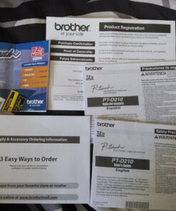 Brother P-touch, PTD210, Easy-to-Use Label Maker, One-Touch Keys, Multiple Font Styles, 27 User-Friendly Templates, White, Gray/White 51 810dTqrOdL