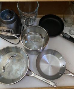 KitchenAid 3-Ply Base Stainless Steel Cookware Pots and Pans Set, 10 Piece, Brushed Stainless 49 810dZ7QfznL