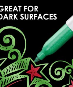 Sharpie Metallic Permanent Markers, Fine Point, Silver, 12 Count - 5 Pack 8 810drGLDxXL