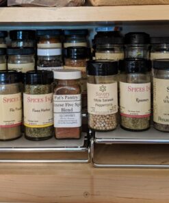 DecoBros Spice Rack 3 Tier Expandable Cabinet Spice Organizer Step Shelf Organizer (31.75~63.50 cm), Chrome 31 810e5B 51L