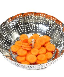 Chef Craft Classic Steamer Basket, 6 inch Diameter 9.5 inch Expanded, Stainless Steel 7 810f36Cq eL