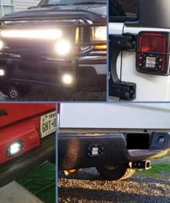 Nilight - NI23C-18W 2PCS 18W Flood LED Work Light Driving Lights Led Light Bar Off Road Led Lights Flush Mount for Jeep Truck Tacoma Bumper ATV UTV,2 Years Warranty 2PCS 18W Flood Flush Mount 34 810fMyKwM5L