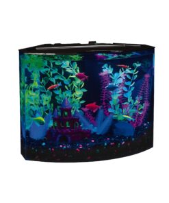 GloFish Aquarium Fish Tank Kits, Includes Fish Tank Decorations and LED Lighting, Tetra Filter and Water Conditioner 5-gallon crescent kit 23 810fUzauU2L